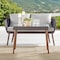 Alaterre Furniture Athens All-Weather Wicker Outdoor 26"H Cocktail Table with Glass Top AWWB04BB - alternate 6